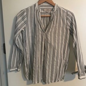 Loft Dashed Split Neck Tunic